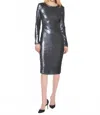 As By Df Lullaby Sequin Dress In Grey In Black