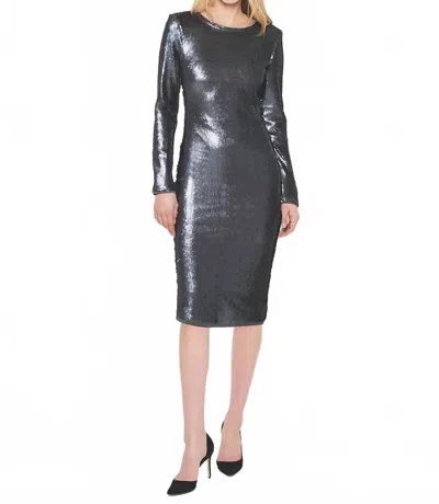 As By Df Lullaby Sequin Dress In Grey In Black