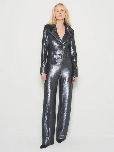 As By Df Lullaby Sequin Moto Jacket In Green