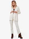 As By Df Luxe Silk Tux Jacket In White