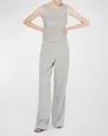 As By Df Luxembourg Baggy Trousers In Gray Pinstriped In Multi