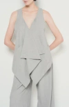 As By Df Luxembourg Vest In Gray Pinstripe