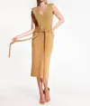 AS BY DF MARE KNIT DRESS IN GOLD