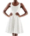 As By Df Margot Studded Upcycled Leather Dress In White