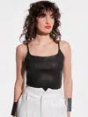 As By Df Memphis Stretch Leather Tank Top In Black