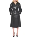 As By Df Miller Recycled Leather Trench Coat In Black