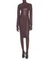 As By Df Mrs Smith Stretch Leather Dress In Burgundy
