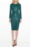 As By Df Mrs. Smith Stretch Leather Dress In Forest Green