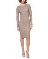 As By Df Mrs. Smith Stretch Leather Knee-length Dress In Truffle