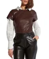 As By Df New Guard Recycled Leather Tee In Mahogany