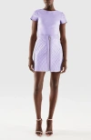 As By Df Nico Recycled Leather Skirt In Pastel Lilac