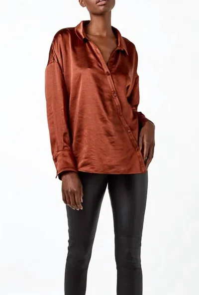 As By Df Parisienne Blouse In Cognac In Brown