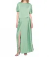 As By Df Pleated Skirt In Matcha In Multi