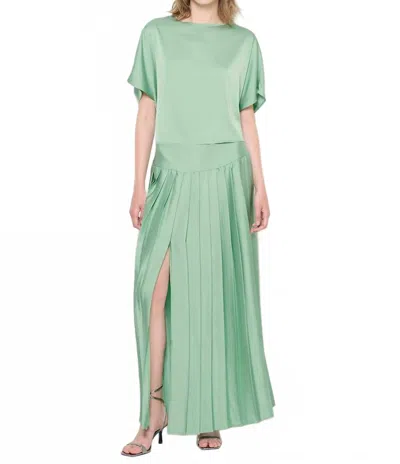 As By Df Pleated Skirt In Matcha In Multi
