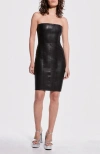 As By Df Revenge Stretch Leather Knee-length Dress In Black
