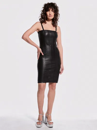 As By Df Revenge Stretch Leather Dress In Black