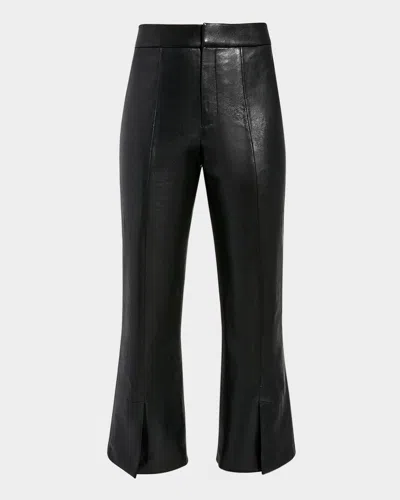 AS BY DF ROWAN RECYCLED LEATHER CROPPED FLARE PANTS