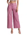 As By Df Ruby Leather Wide Leg Jeans In Pink