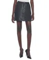 As By Df Ryder Upcycled Leather Skirt In Black