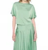 As By Df Satin Boat Neck Top In Matcha In Multi
