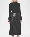 As By Df Port Elizabeth Recycled Leather Skirt In Black