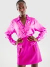 As By Df Tasha Heart Button-front Blouse In Pink
