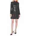 As By Df The Lbd Upcycled Leather Dress In Black