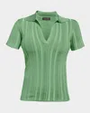 As By Df Tilda Ribbed Top In Mint Matcha