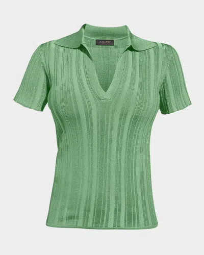As By Df Tilda Ribbed Top In Mint Matcha
