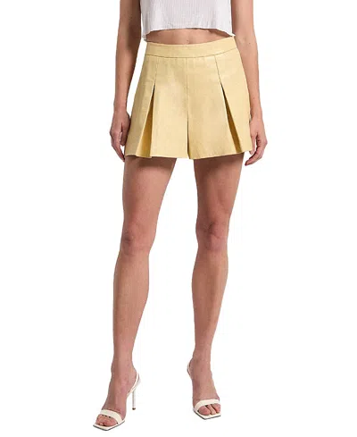 As By Df Willow Leather Skorts In Yellow