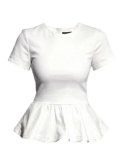 As By Df Alexandria Peplum Top In White