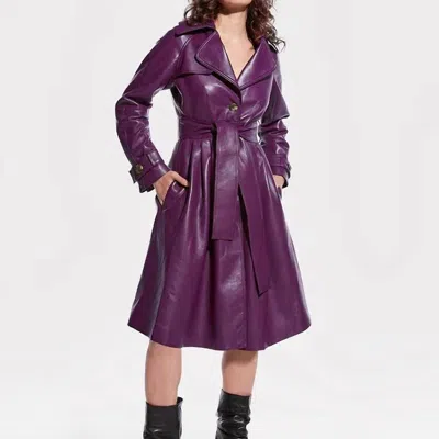 AS BY DF WOMEN'S DARCY RECYCLED LEATHER TRENCH COAT