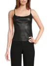 As By Df Memphis Stretch Leather Tank Top In Black