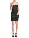 As By Df Revenge Stretch Leather Knee-length Dress In Black