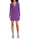 As By Df Women's Simone Wool Minidress In Royal Violet