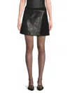 As By Df Women's Vera Faux Leather A-line Miniskirt In Black