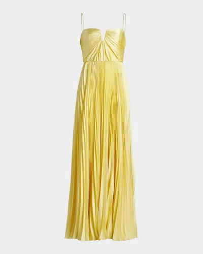 As It May Annna Hammered Satin Gown In Multi