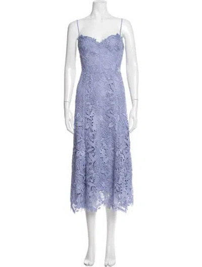 Pre-owned As It May Lace Pattern Midi Length Dress W/ Tags In Multicolor