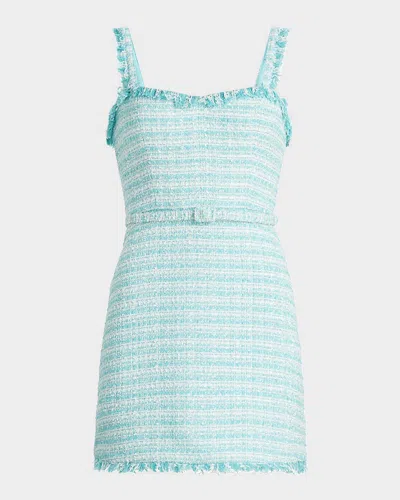 As It May Maci Tweed Minidress In Green