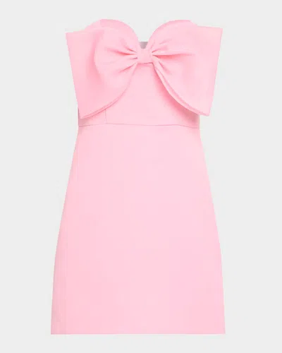As It May Noema Bow Strapless Mini Dress In Pink