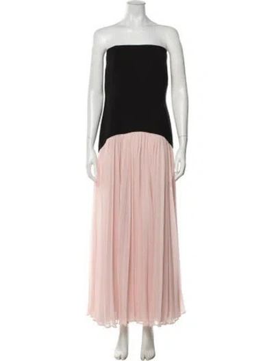 Pre-owned As It May Strapless Long Dress In Pink