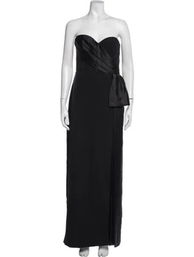 Pre-owned As It May Strapless Long Dress W/ Tags In Black