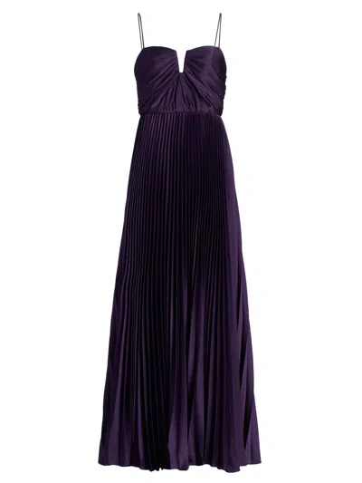 As It May Women's Annna Hammered Satin Gown In Purple