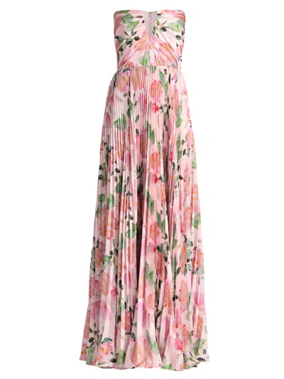 As It May Women's Ella Strapless Satin Gown In Multi