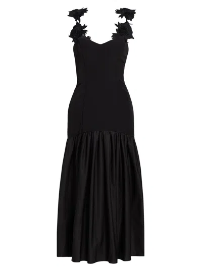 As It May Women's Esme Crepe Midi-dress In Black