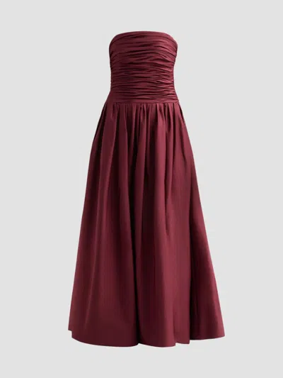 As It May Women's Fayette Ruched Strapless Gown In Burgundy