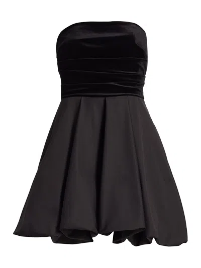 As It May Women's Fiona Mixed-media Bandeau Minidress In Black