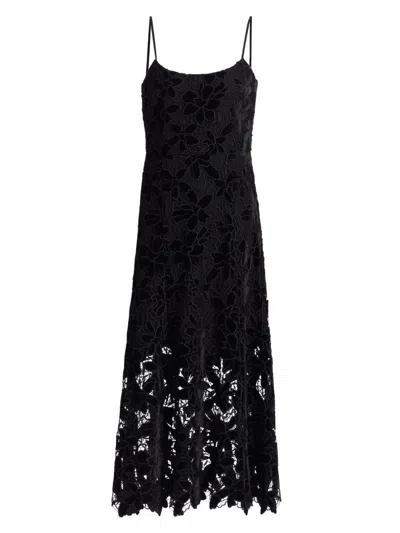 As It May Women's Gracie Velvet Lace Midi-dress In Black