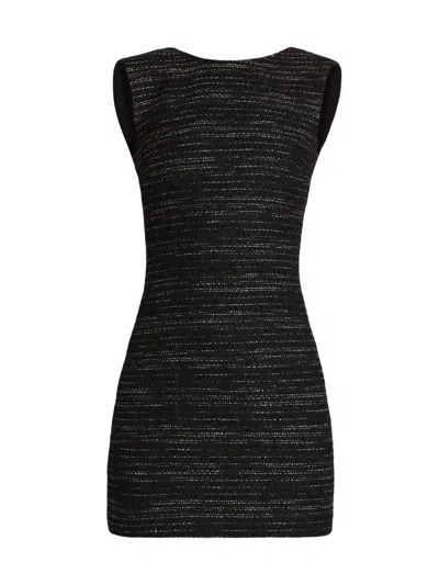 As It May Women's Indigo Tweed Sleeveless Minidress