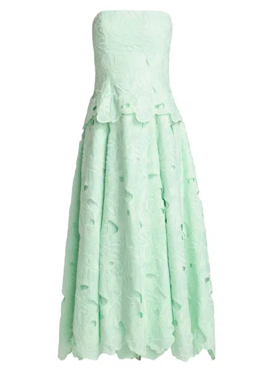 As It May Women's Isla Strapless Lace Midi-dress In Green